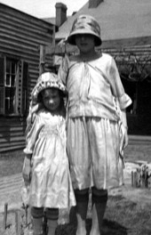 two girls in hats